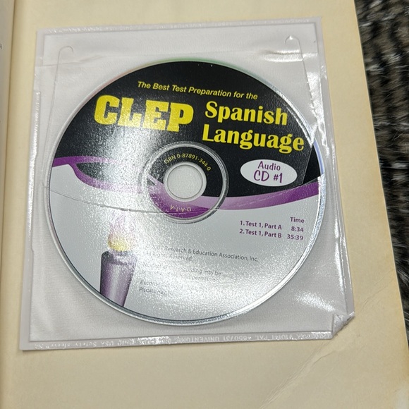 CLEP Spanish Language Book with 2 Audio CDs - Picture 5 of 5